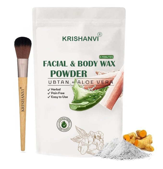 Facial Hair Removal Wax Powder with Ubtan & Aloevera, Painless Herbal Facial Hair Remover Waxing Powder for Women No Harmful Chemicals, No Irritation, No Skin Rashes - 100 gm… (B0DBNBYGTF) Amazon Price History, Amazon Price Tracker