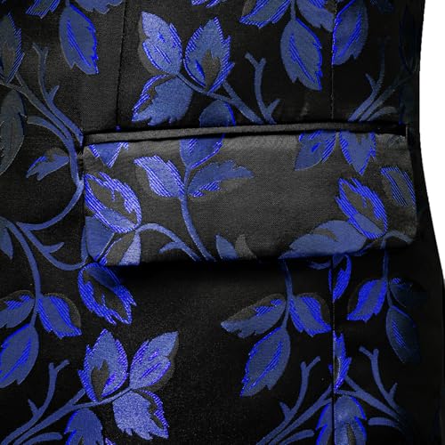 Image of Barry. Wang Men's Sport Coats & Blazers Flower Suit Jacket 1 Button Paisley Tuxedo Mardi Gras Carnival Parade Gift