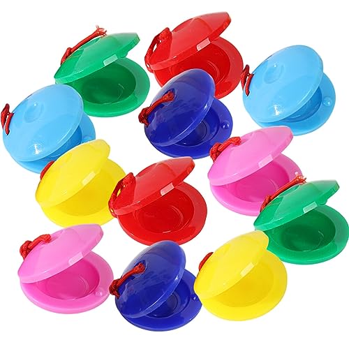 Convenient and Portable Size: Con dimensioni compatte di circa 2.13 x 2.13 x 0.79 pollici per ogni castanet, questi strumenti a percussione sono facili da trasportare e perfetti per attività musicali in viaggio o a scuola