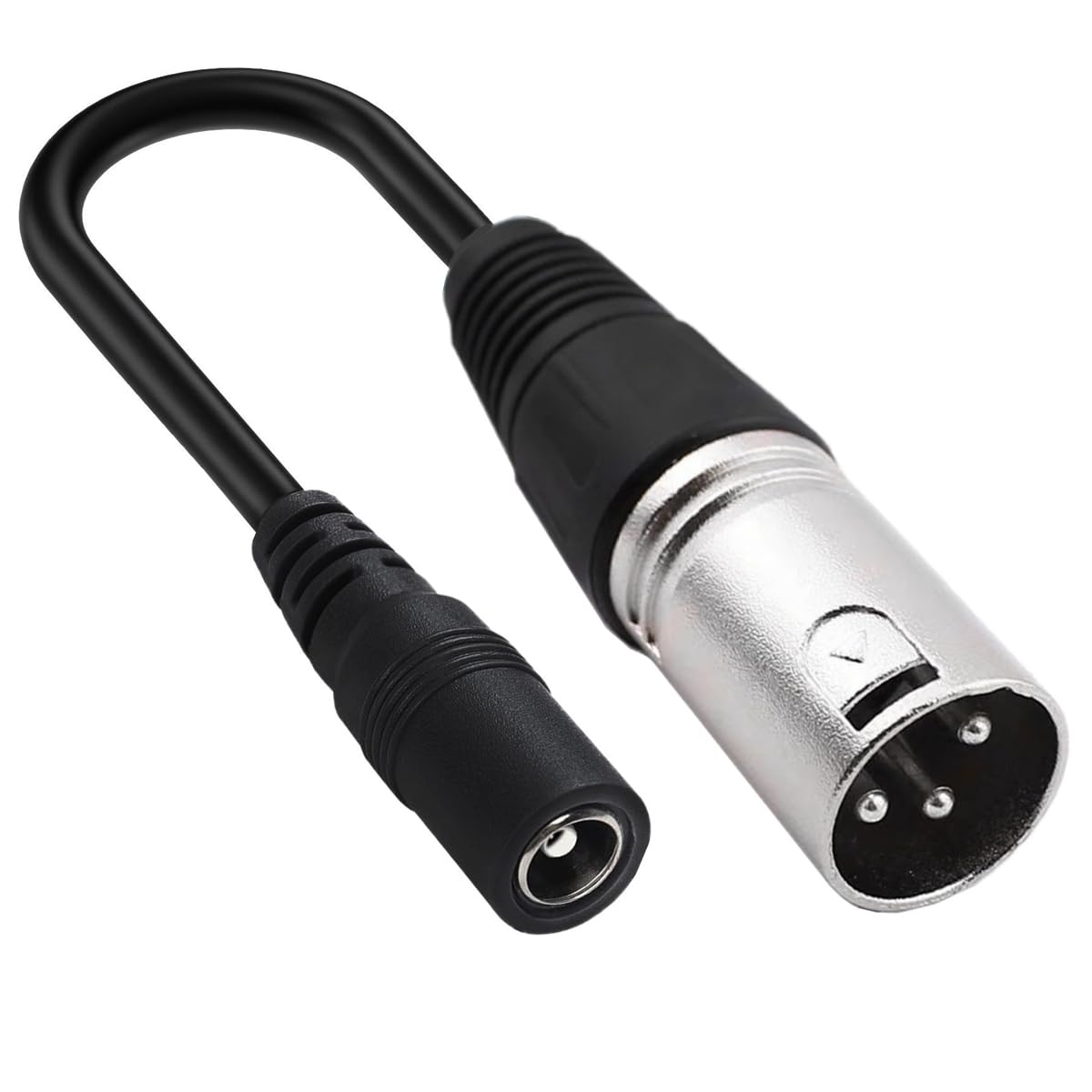 PIIHUSW DC 5521 to XLR Cable, 5.5mm x 2.1mm Female to 3-Pin Male Adapter, Power Charger Extension Cord for 12.6V 14.6V 48V 54.6v Li-ion Charger