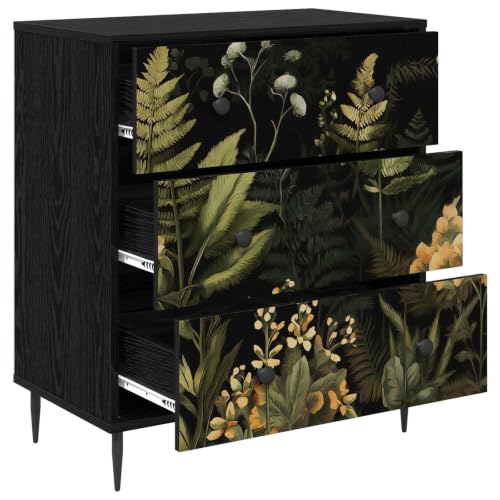Cajonera RHENEN de selva tropical 66x36,5x76 cm cómoda de madera rectangular para dormitorio 8
