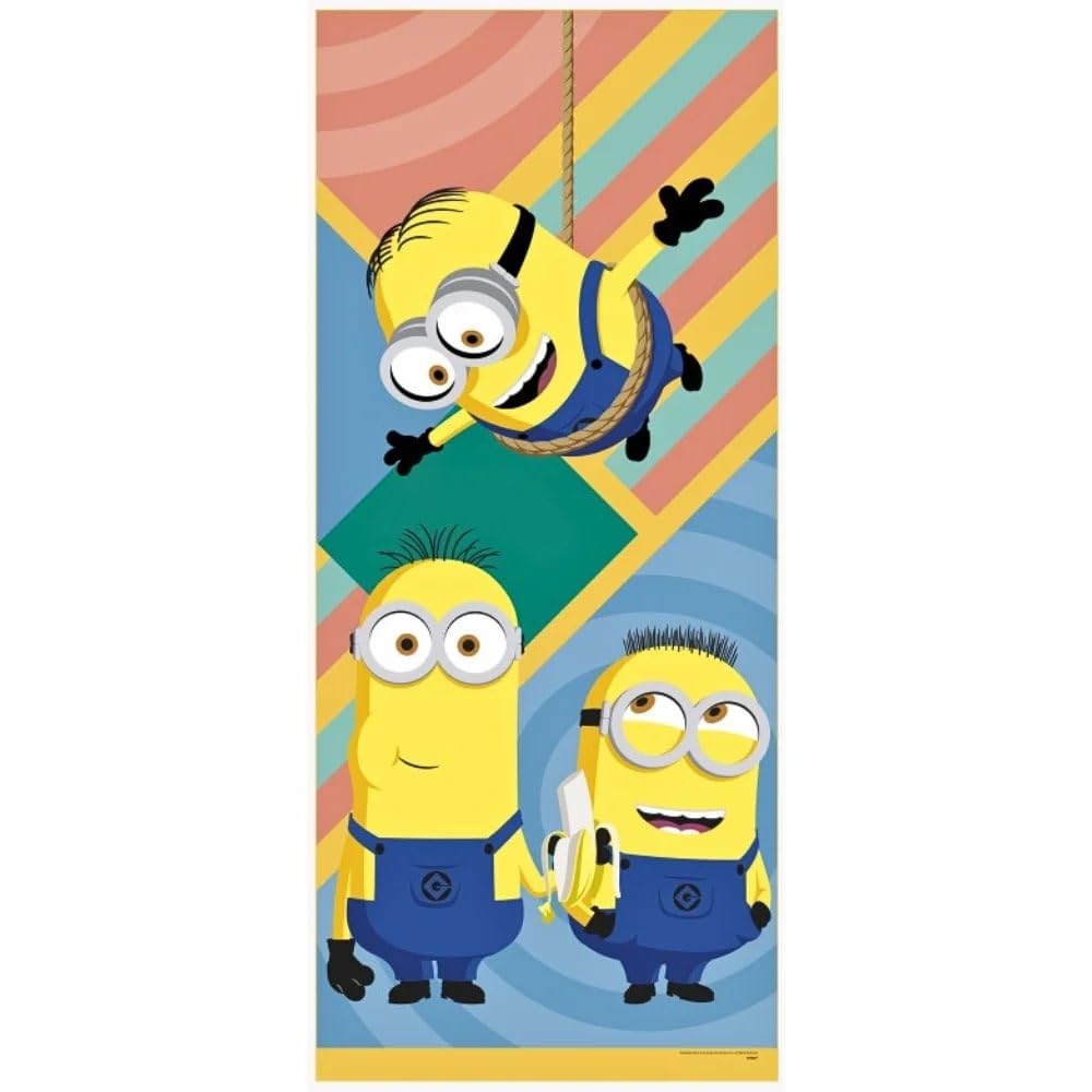 Poster de porte Moi moche et méchant multicolore géant pour fête à thème
