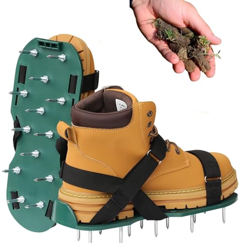 PENYUY Lawn Aerator Shoes Heavy-Duty Aeration Shoes for Lawn with Adjustable Straps Garden Spike Shoes with Grass Shoes Spikes for Easy Soil Aeration Universal Fit Grass Aerator Shoes for Lawn Care 1 PENYUY Lawn Aerator Shoes Heavy-Duty Aeration Shoes for Lawn with Adjustable Straps Garden Spike Shoes with Grass Shoes Spikes for Easy Soil Aeration Universal Fit Grass Aerator Shoes for Lawn Care