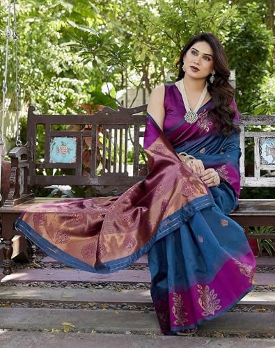 Image of Yashika Women's Banarasi Kanjivaram Art Silk Saree Set with Blouse |saree for Women | Saree | New Sari | Saree