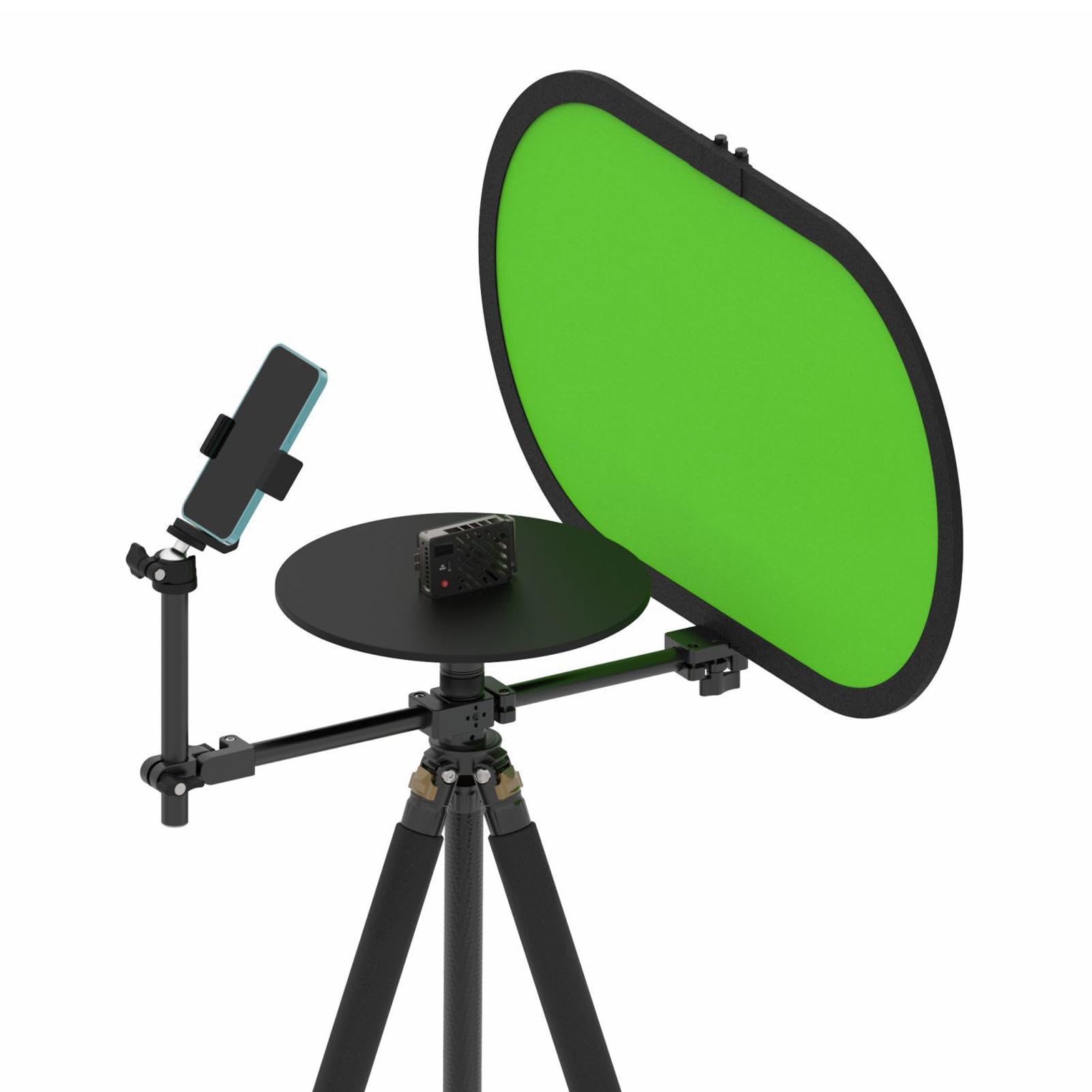 Goshyda Fotografia 360° Gramofon z Regulowanym Kątem Obrotu Kamery do Fotografii Produktowej, Obrotowa Platforma Wideo o Modułowej Konstrukcji, Nośność 5 Kg, Dysk 30 Cm, Stop Aluminium,