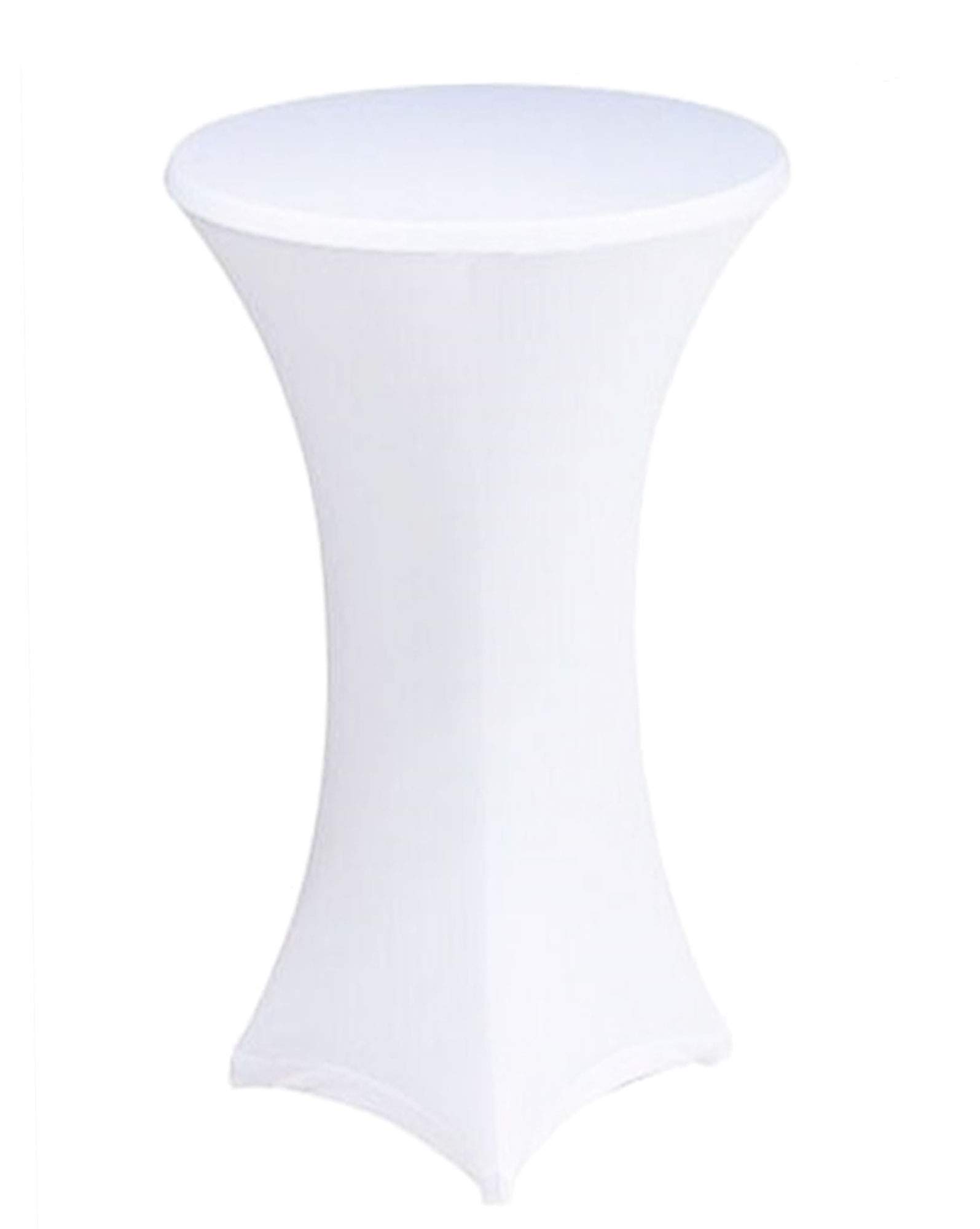 Wedding_decorations White Spandex Cocktail Table Cover Tight Fit Cloth Lycra Vendor Catering Conferences Kit (80Cm, )