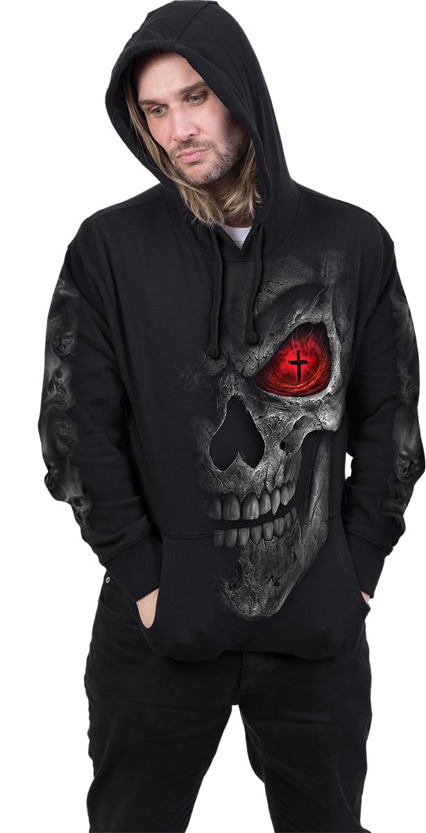 Spiral Death Stare Hombre Sudadera con Capucha Negro 100% algodón Regular