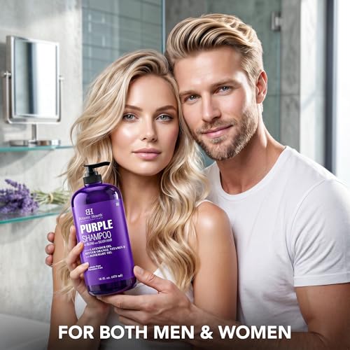Image of Botanic Hearth Purple Shampoo 16 Fl Oz | For All Shades Of Blonde, Silver & Gray Hair | With Lavender Oil, Vitamin E & Rosemary Oil | Sulfate & Paraben Free