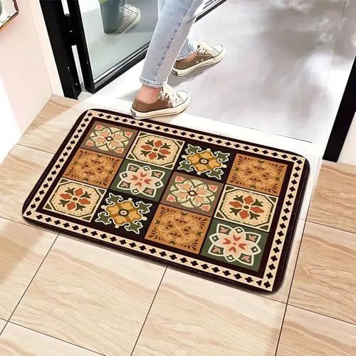 Image of Roslen Kitchen Mats for Floor Anti-Slip, 2 Pcs Ergonomic Comfort Standing Mat for Floor, Soft Absorbent Rectangular Rugs for Kitchen Home Office Sink & Laundry (118 * 38 cm, 58 * 38 cm)