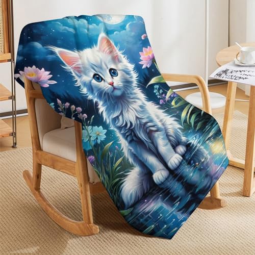 Couverture chat en flanelle pour une douceur chaleureuse à la maison