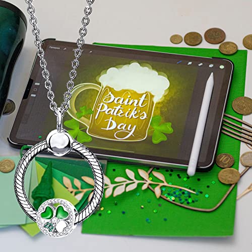 Lucky Four-Leaf Clover Charm Good Luck Bead for Pandora Charm Bracelet3