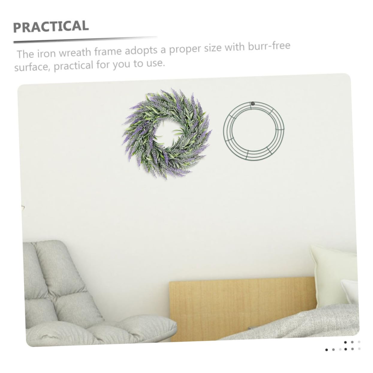 6stücke Metall Draht Kranzrahmen Rund Form Tür Wand Hängen Dekoration Blumenkranz Bastelmaterial Hochzeit Weihnachten DIY