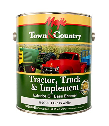 Majic Paints 8-0990-1 Town & Country Tractor, Truck & Implement Oil Base Enamel Paint, 1-Gallon, White