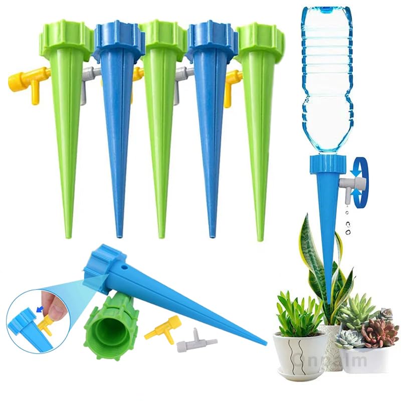 Onpalm Enterprise Drip irrigation kit for home garden, Self-watering spikes for plants, Automatic Plant Water Devices with Slow Release Control Valve Switch drip irrigation system (Pack of 5 Pcs) (B0CQ8HVHGG) Amazon Price History, Amazon Price Tracker