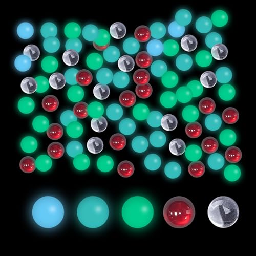 YAFIYGI 100Pcs Quartz Banger 6mm Color Mixing Quartz Balls Round Bottom Beads Accessories for Jewelry Making Beads Supplies UV Reactive Pearls Bubble Beads Decorative Cap Beads for Crafting and Design