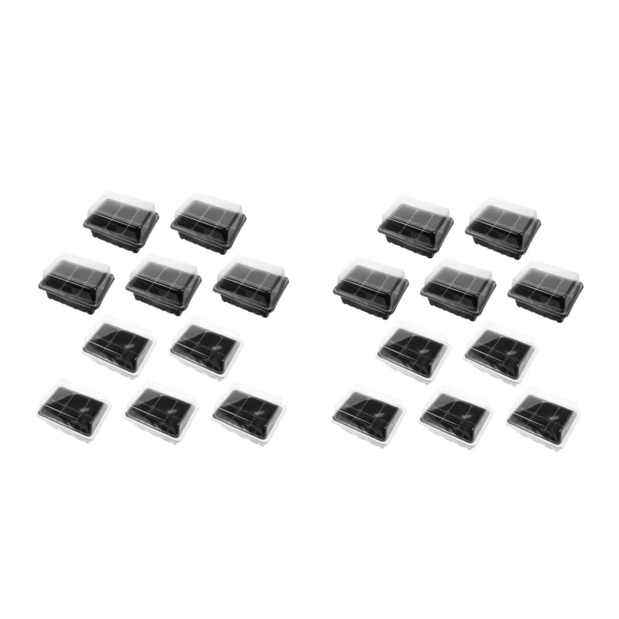 ibasenice 20 Set Scatola vivaio in Tre Pezzi Kit in Crescita Kit di germinazione di partenza Verde vaschette per Semina Vassoio per Semi Vassoio di avviamento vassoi di propagazione plastica