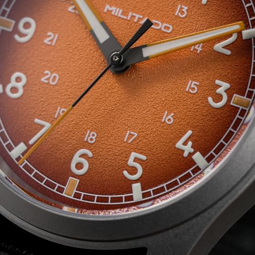 Image of Militado ML05 38mm VH31 Quartz Watch - Domed Sapphire Crystal Field Watch C3 Super Luminous Retro Sweep Wrist Watch for Men 100M Waterproof