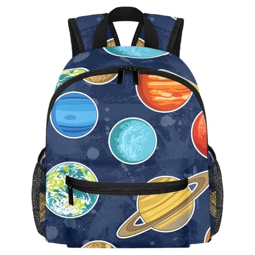 Petit sac à dos Système Solaire léger de 10x4x12 inches pour voyage avec poches bouteille