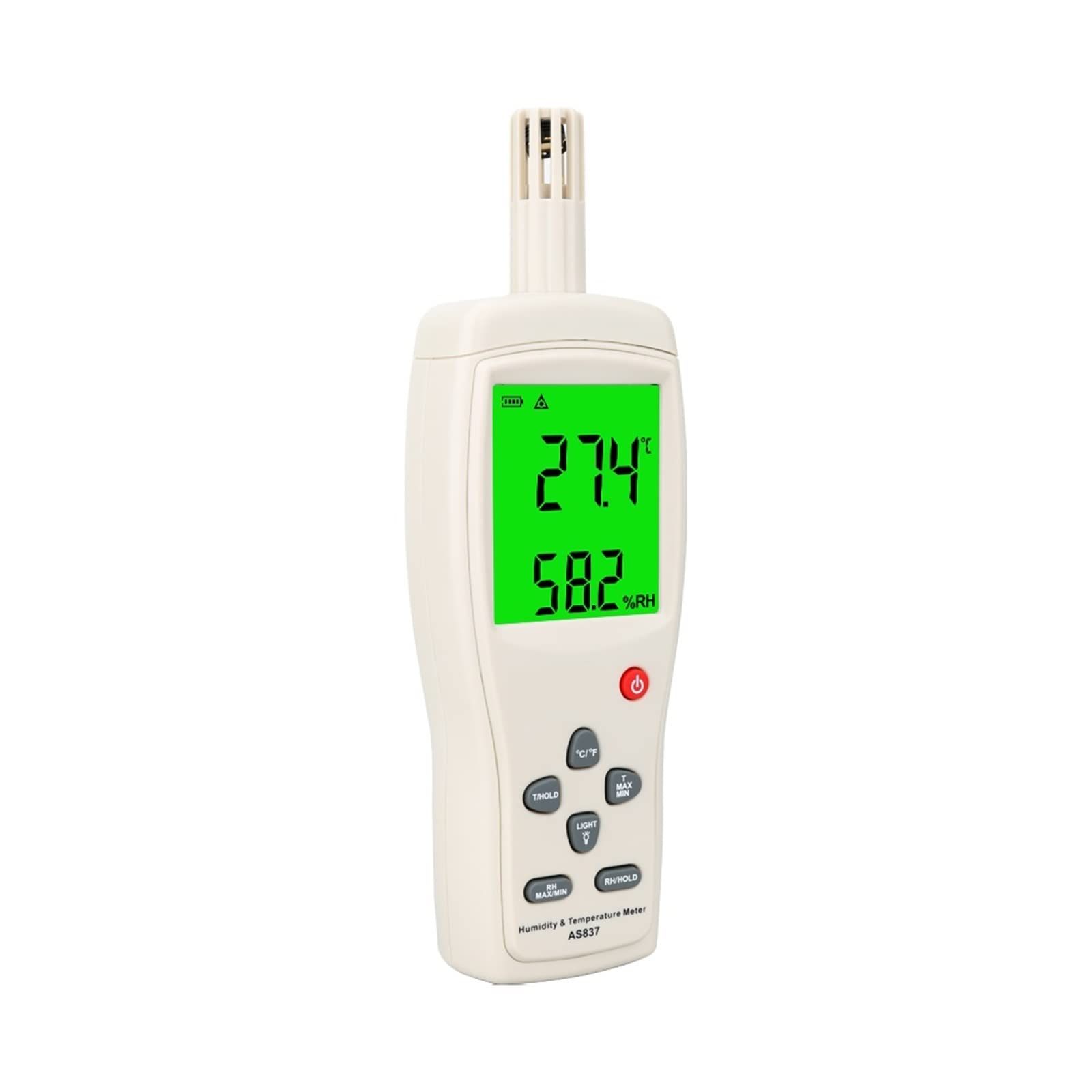 Medidor de temperatura humedad Higrómetro digital Sensor -10~50C 5% 98% Para laboratorio