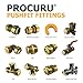 [10-Pack] PROCURU 1/2-Inch PushFit Tee, Push-to-Connect Brass Plumbing Fitting for Copper, PEX, CPVC, PE-RT Pipe (8X7012-10P)