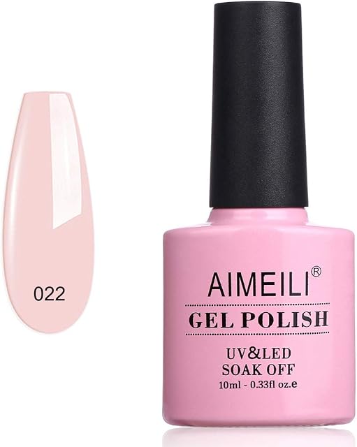 AIMEILI Soak Off UV LED Gel Nail Polish - Clear Rose Nude (022) 10ml