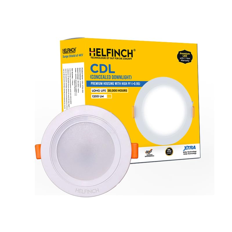 5 Star Rated 8W Ultra-Slim Concealed LED Downlight, Warm White (3000K), 1200 Lumens, Non-Dimmable | 150 lm/W Super Bulb, 25,000 Hour Life (Pack of 04)-image-32