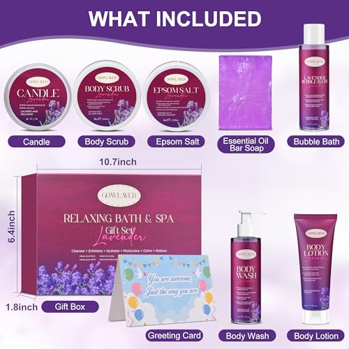 Spa Gifts for Women,Relaxing Bath Set & Stress Relief Body Wash Self Care Package,Secret Santa Christmas Stocking Stuffers Gifts Women Birthday Her Mom Sister Wife Friend Valentine Mothers Day - Image 6