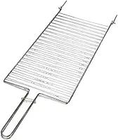 Grelha Dupla Media 64x21 Cm Para Assar Peixe E Linguiça