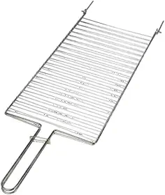 Grelha Dupla Media 64x21 Cm Para Assar Peixe E Linguiça