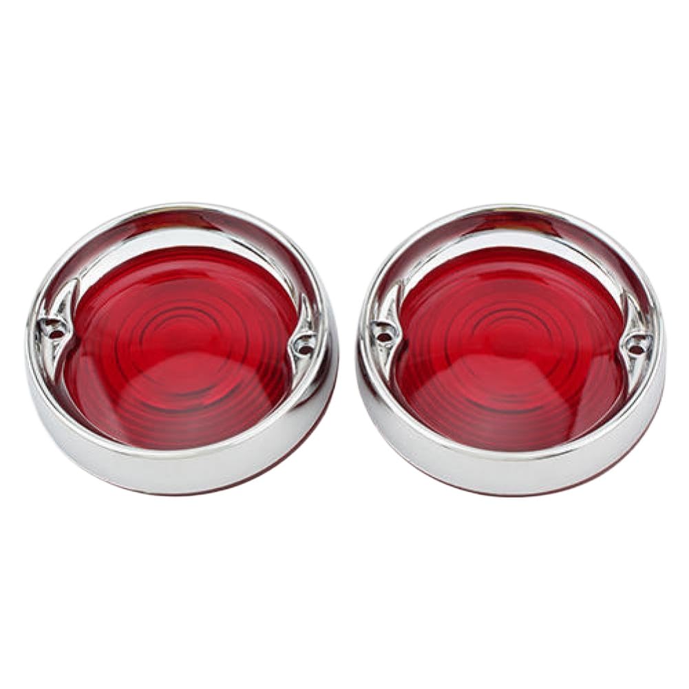 Biseles de plato profundo rojos para intermitentes de Touring Electra Street Glide 1986-2021 2