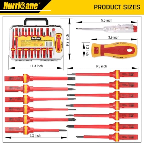 HURRICANE 15-Piece Insulated Screwdriver Set