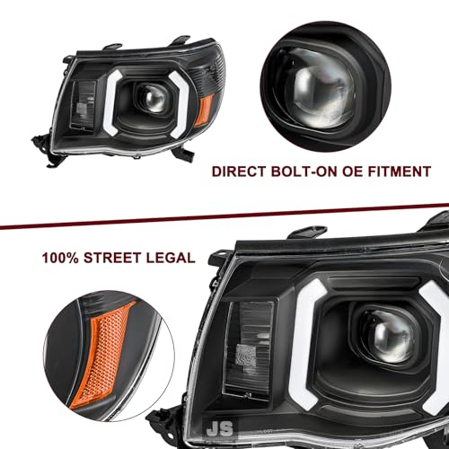Image of JSBOYAT LED DRL Headlight Assembly for 2005-2011 Toyota Tacoma Pickup