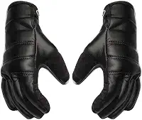 Luva Motoqueiro Proteção Contra Frio Manta Térmica Par Couro Premium
