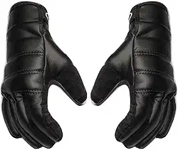 Luva Motoqueiro Proteção Contra Frio Manta Térmica Par Couro Premium