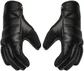 Luva Motoqueiro Proteção Contra Frio Manta Térmica Par Couro Premium