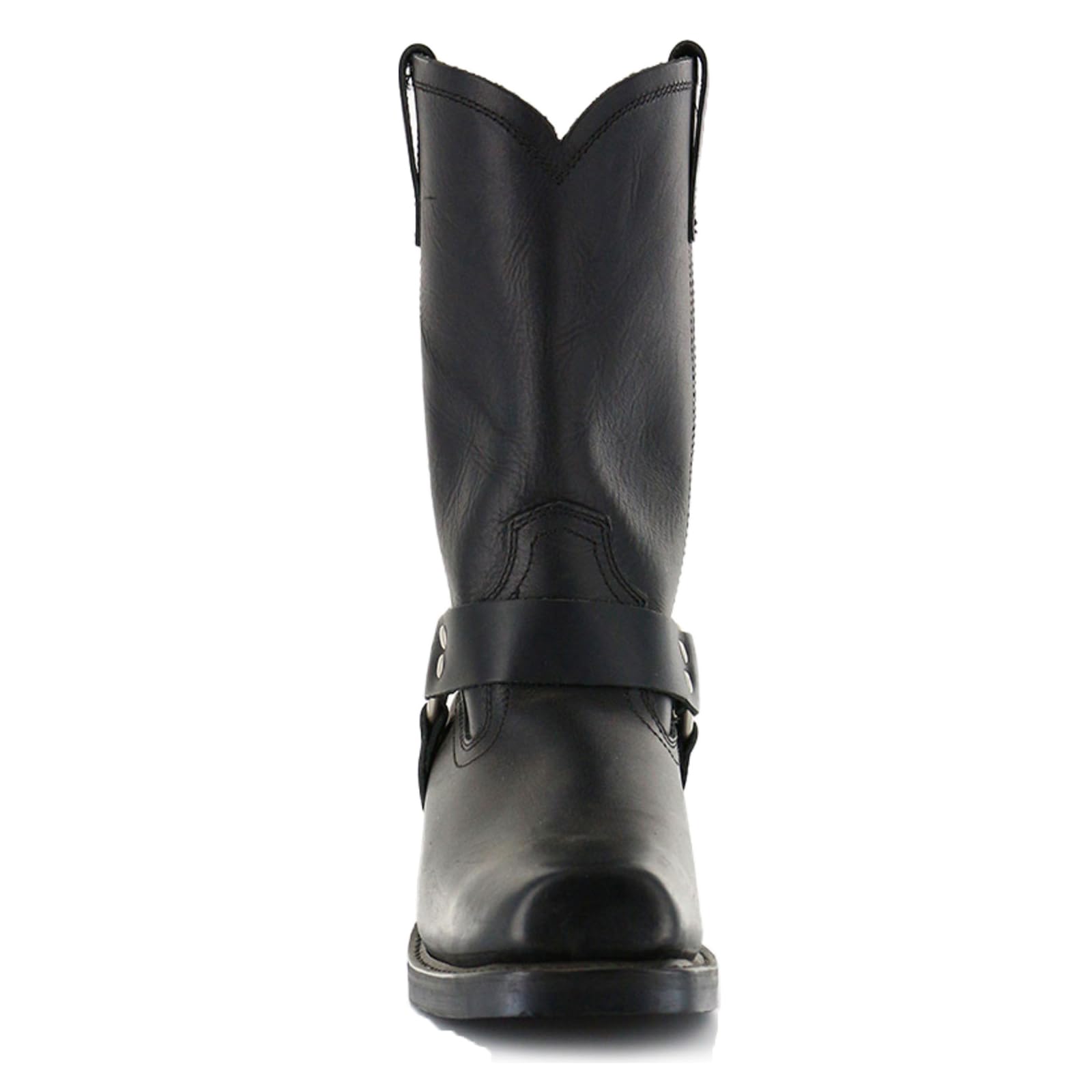 Hommes Cuir Bottes Équitation Moto Chevalier Mi-Mollet Bout Carré Western Cowboy Biker