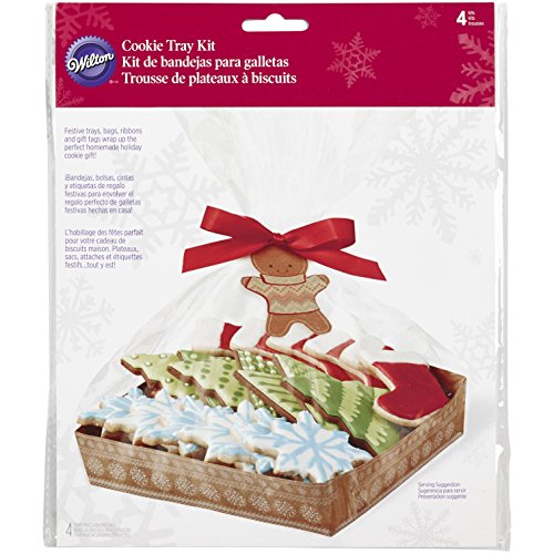 Wilton 4-Count Christmas Holiday Sweet Swap Cookie Tray Kit
