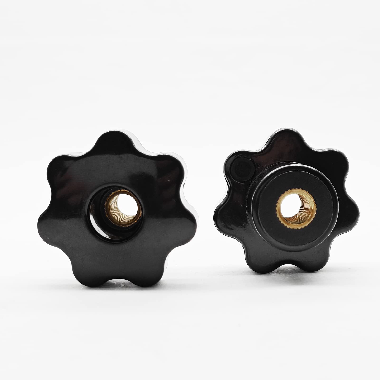 2 Perillas De Tornillo Hexagonal M10x35 Mm - Diámetro 38 Mm, Para Máquinas, Equipos Industriales Y Torno