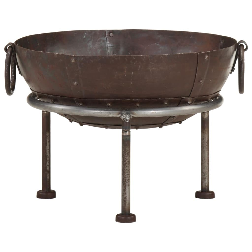 vidaXL Brasero Rústico Jardín Patio Terraza Balcón Exterior Cuenco Chimenea Fogata Hornillo Calentador Calefactor de Hierro Ø40 cm