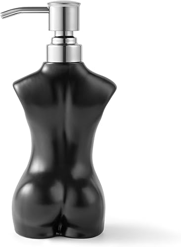 Miniatura 4 de Dispensador de jabón de cerámica con bomba de acero inoxidable 304, dispensador de líquido de loción de mano, recargable para decoración de cocina y