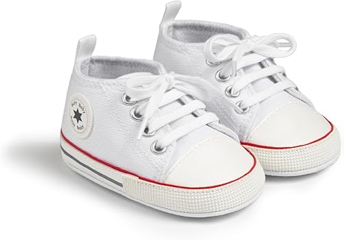 Miniatura 3 de KIDSUN zapatos deportivos altos hasta el tobillo para bebés, niños y niñas con suela antideslizante, suaves, para recién nacidos, zapatos