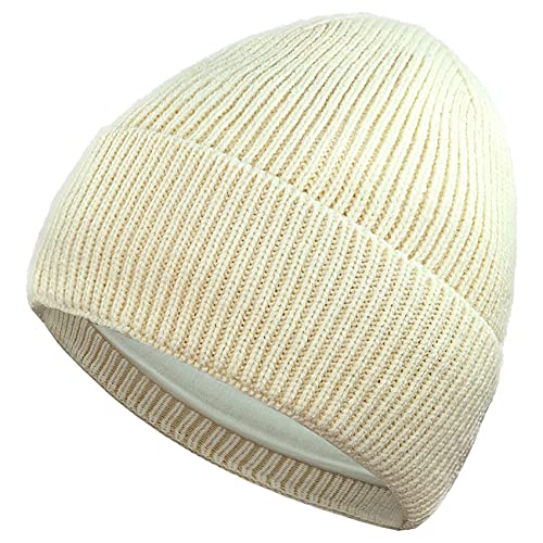 Beanie Hat Warm for Men Women, Unisex Winter Beanies Wool Knit & Fleece Lined for Cold Weather Knitted Skull Cap U-SY-S6M