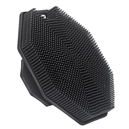 Alyvisun Cepillo Corporal de Silicona con Gancho, Cepillo Corporal de Baño de Ducha [Exfolia y Masajea Suavemente], Lufa de Silicona para Adultos y Bebés, Perfecto para Todo Tipo de Piel
