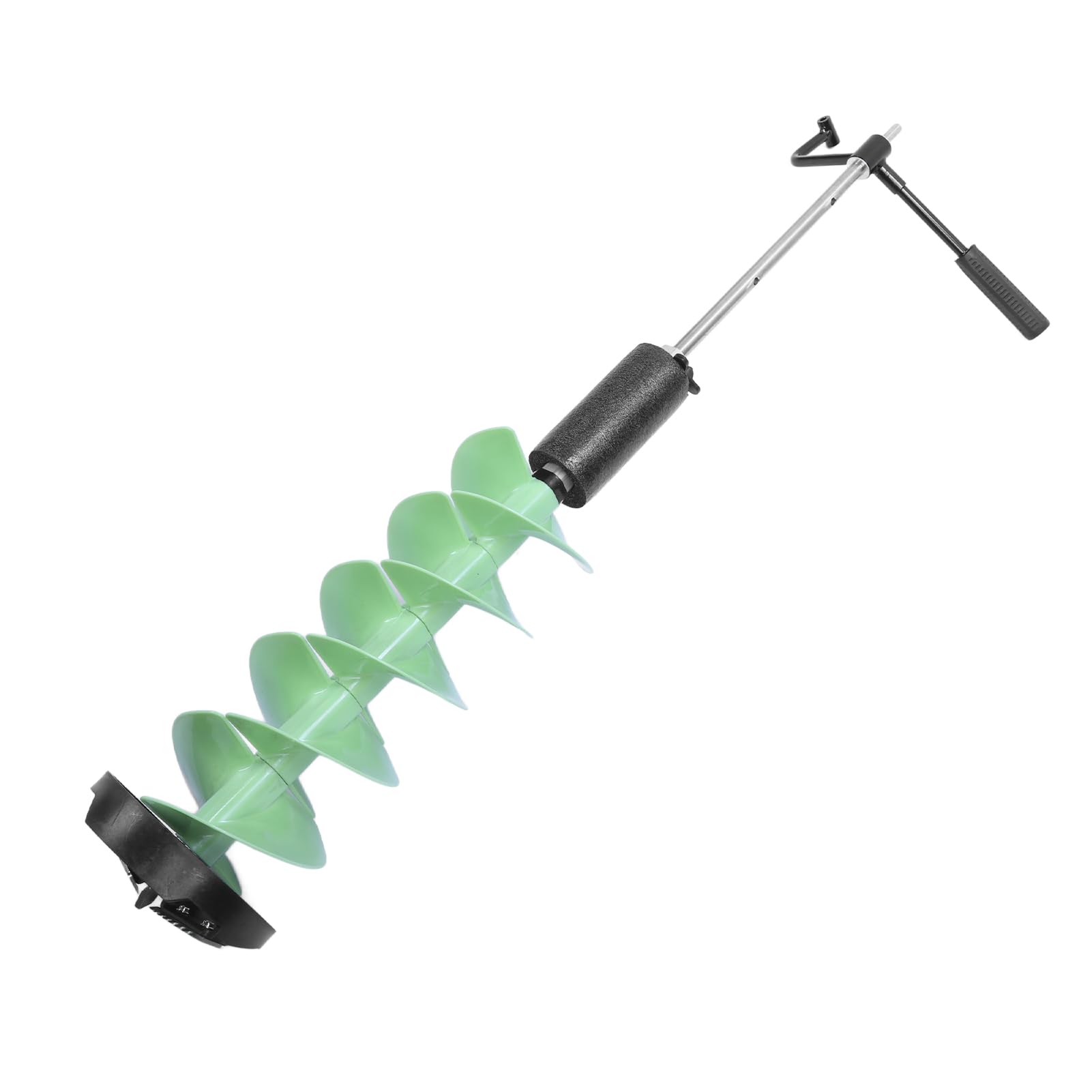 Aramox Świder Podlodowy Nylonowy świder do Połowów Pod Lodem 8 Cali X 28 Cali ze Stalowym Ostrzem i Adapterem Wiertła 70 Cm do łowienia Pod Lodem na Grubym Lodzie dla Wędkarzy