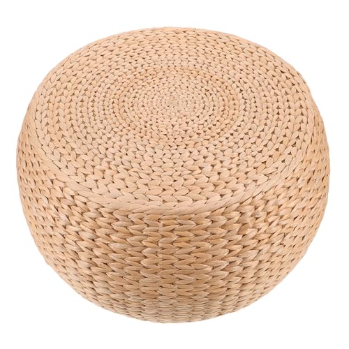 UPKOCH Rattan-Fußhocker: Handgewebter Pouf – runder Boho-Hocker –...