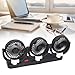 ZIZEV 3 Heads Car Cooling Fan, USB 12V Adjustable Speed 360° Rotatable Portable Vehicle Fan Car Cooling with Phone Mount for SUV Truck RV