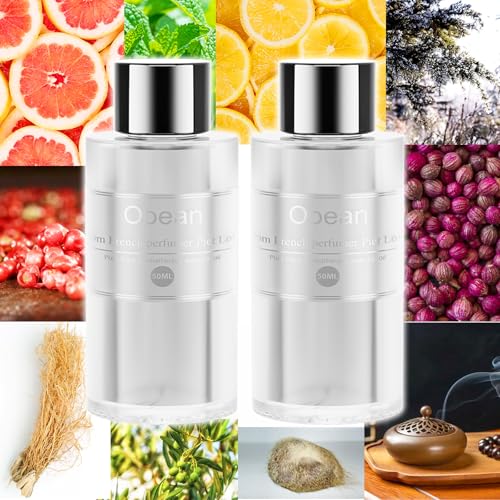 Image of Amor Lyris 2 Packs Essential Oil Refill for Smart Car Air Freshener, 3.5OZ Car Diffuser Refill, Aromatherapy Perfume Refill Can be Used for 4-8 Months, Made with Natural Plant Extracts, Ocean