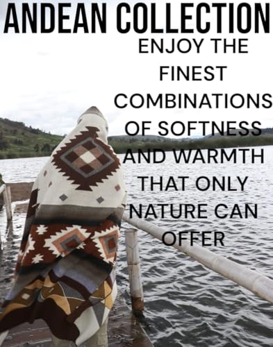 Image of Alpaca Wool Blanket, Throw Size 78 x 47, Reversible 2 in 1, Thick and Ultra Soft, Hypoallergenic, Non-Itchy, Handmade in Ecuador. Premium Alpaca Wool Thtow Blanket for Cozy Comfort. (Brown Coffee)