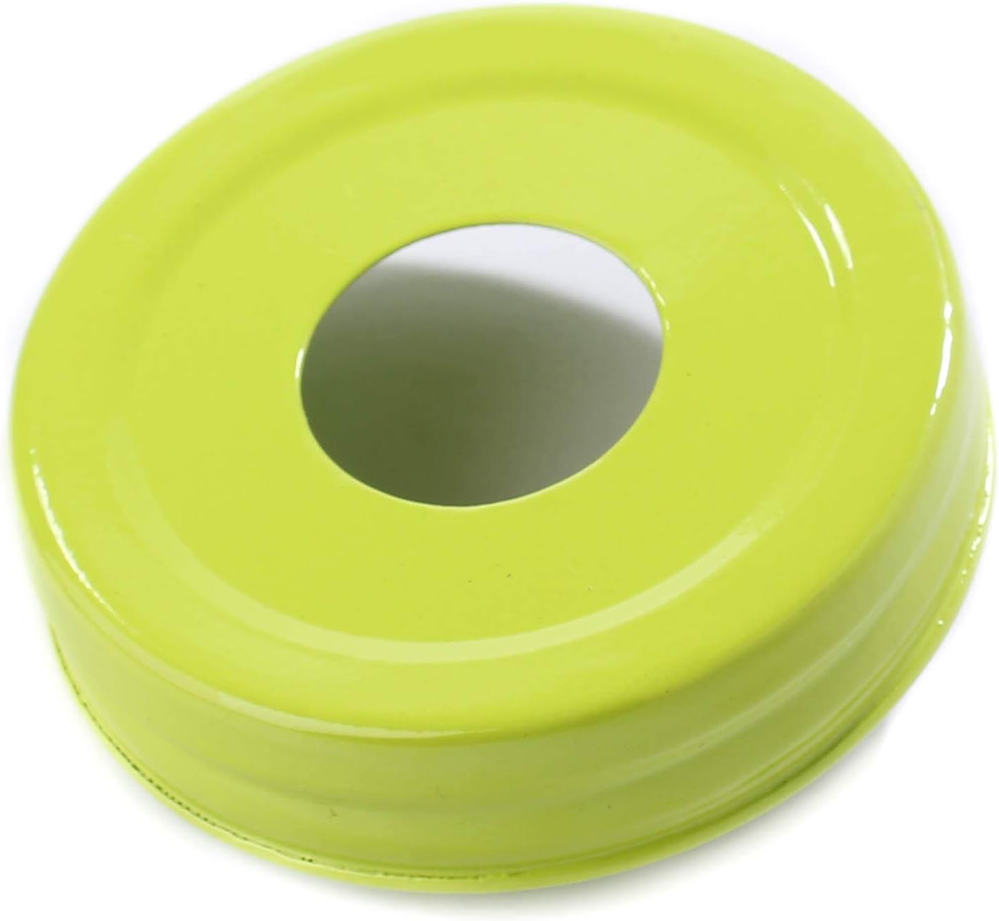 Package of 12 Solid Matte Black Metal Small Mouth Canning Jar Lid with Hole