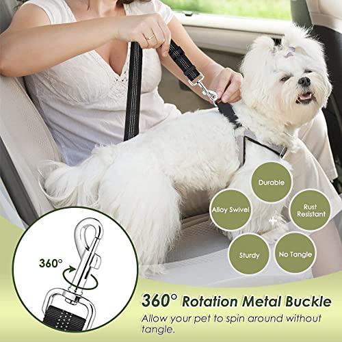 Lukovee Dog Safety Vest Harness Seatbelt, Dog Car Harness Seat Belt Adjustable Pet Harnesses Double Breathable Mesh Fabric Car Vehicle Connector Strap Dog #TOP2